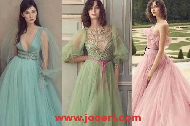 فساتين خطوبة ناعمة طويلة