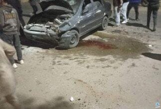 تهور سائقين.. إصابة 8 أشخاص بينهم رضيع إثر تصادم سيارتين في المنيا