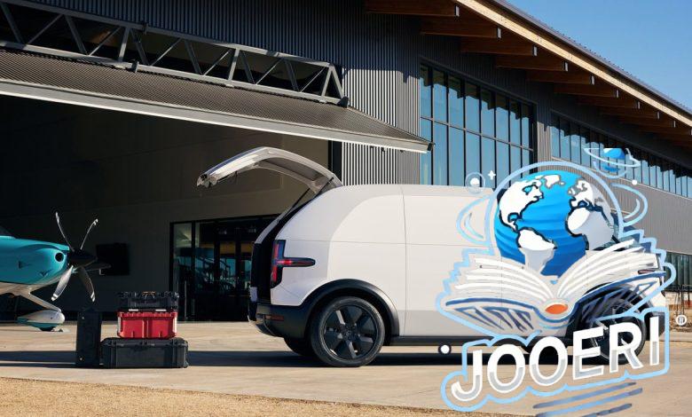 Canoo EV with back hatch open