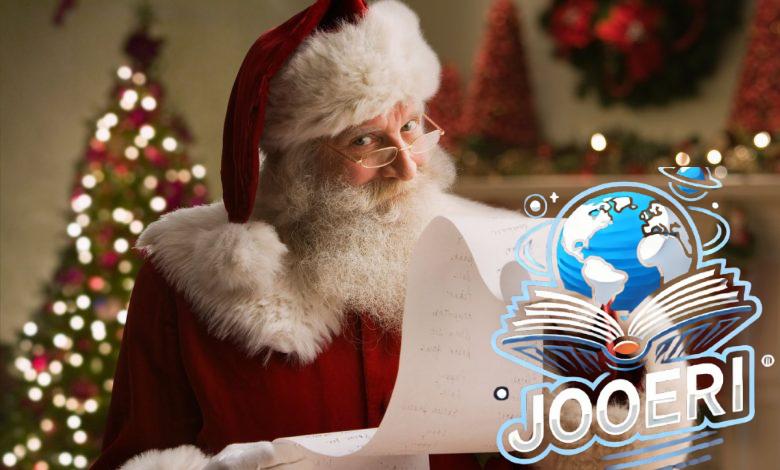 Santa Claus with checklist, portrait, close-up